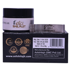 Asli Shilajit - 50g Premium Gold Grade Resin | GS1 Barcoded & PCSIR Certified