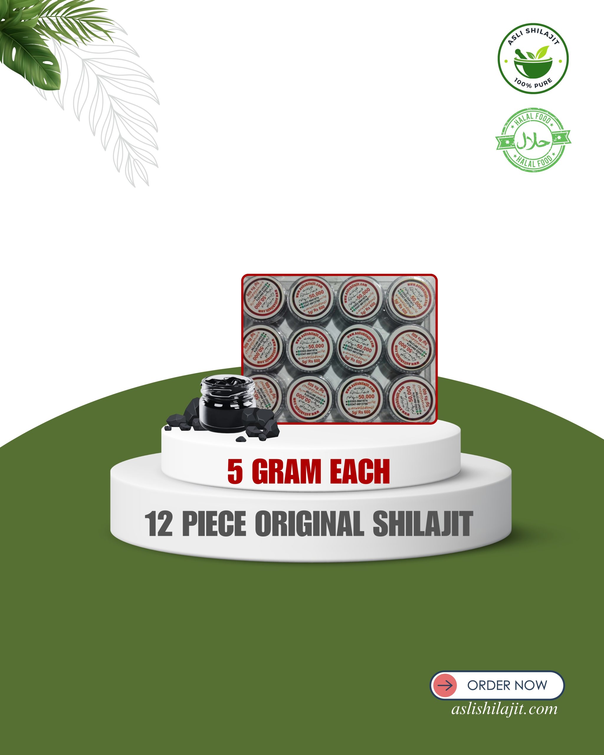 5 GRAM 12 Piece Original Natural Shilajit